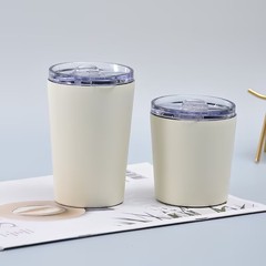 New French style simple off-white thermos cup Portable, durable, high-looking water cup, unisex drinking cup