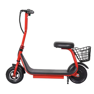 Folding Two Wheel Electric Qatlanan elektrik skuterlər - red-36v-lithium-battery-has-a-range-of-8-12-kilometers