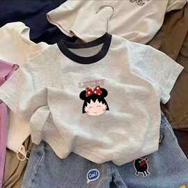 童装男女童纯棉短袖T恤夏季新款儿童男孩夏装中大童打底上衣半袖