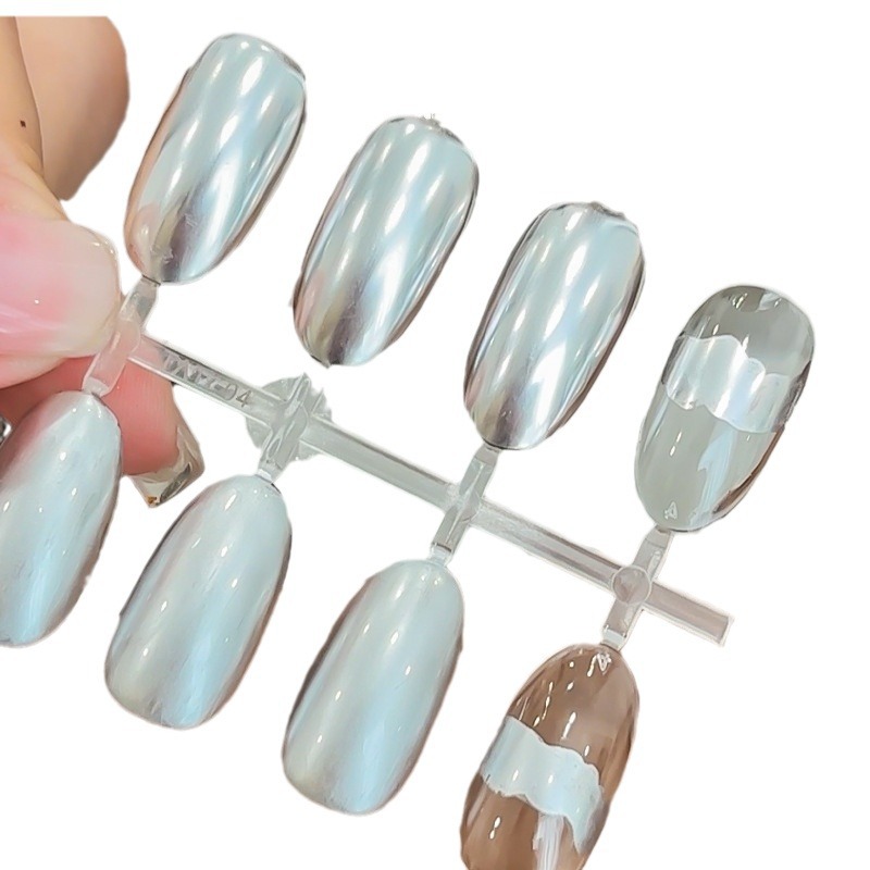 Color metálico de manicuras color de agua de plata espejo líquido de color de agua de plata rápido gradiente universal color metálico de plata especial para manicuras