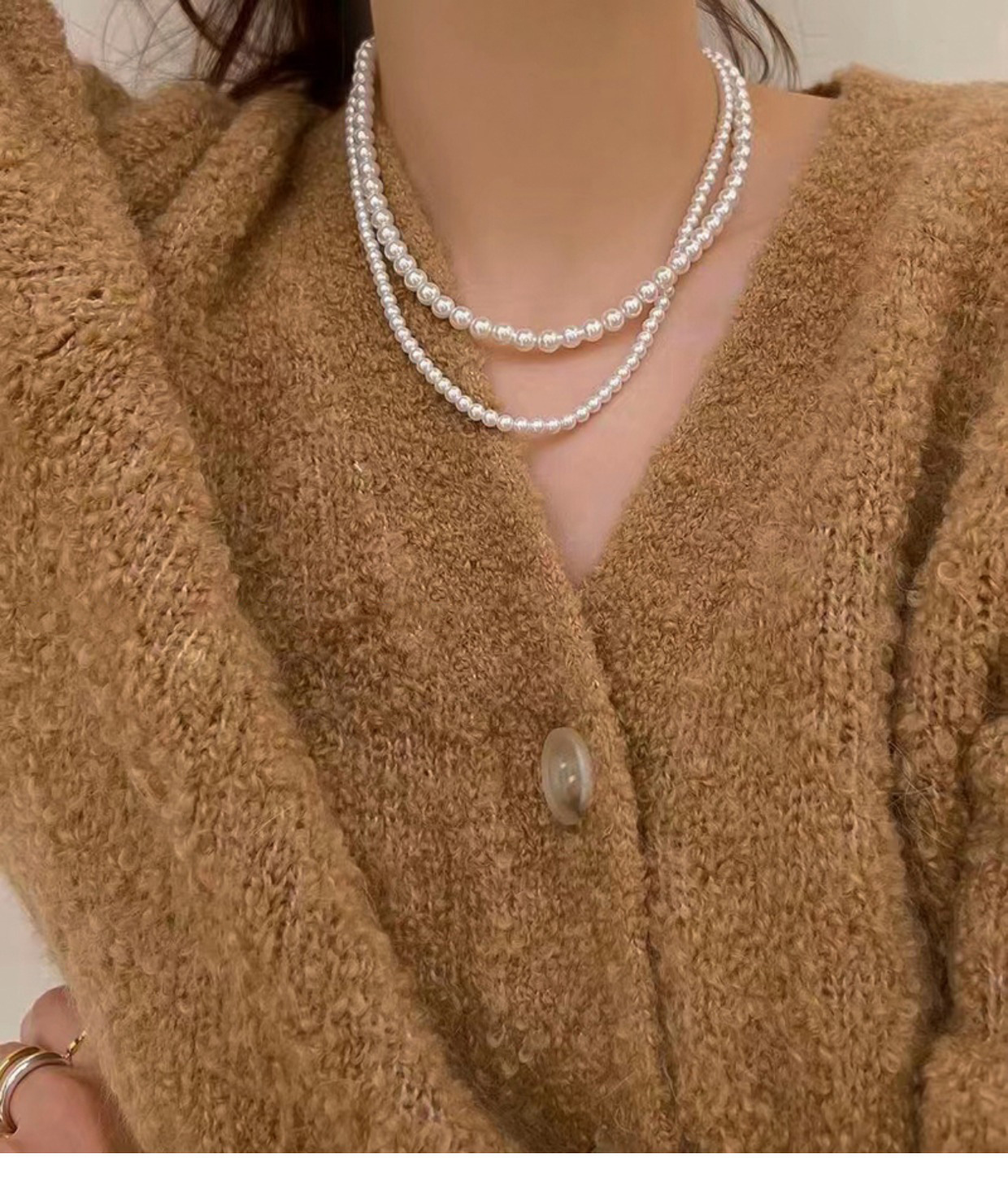 15g Weight Necklace Classification Pearl Chain Material Beaded Chain Chain Type 1 Piece Quantity Wedding, Travel Occasion Artificial Pearl, Alloy Material Solid Color Pattern Unisex Gender Beaded Design Casual, Elegant, Lady Style Casual Elegant Lady Solid Color Artificial Pearl Beaded Chain Layered Necklaces Wholesale 1