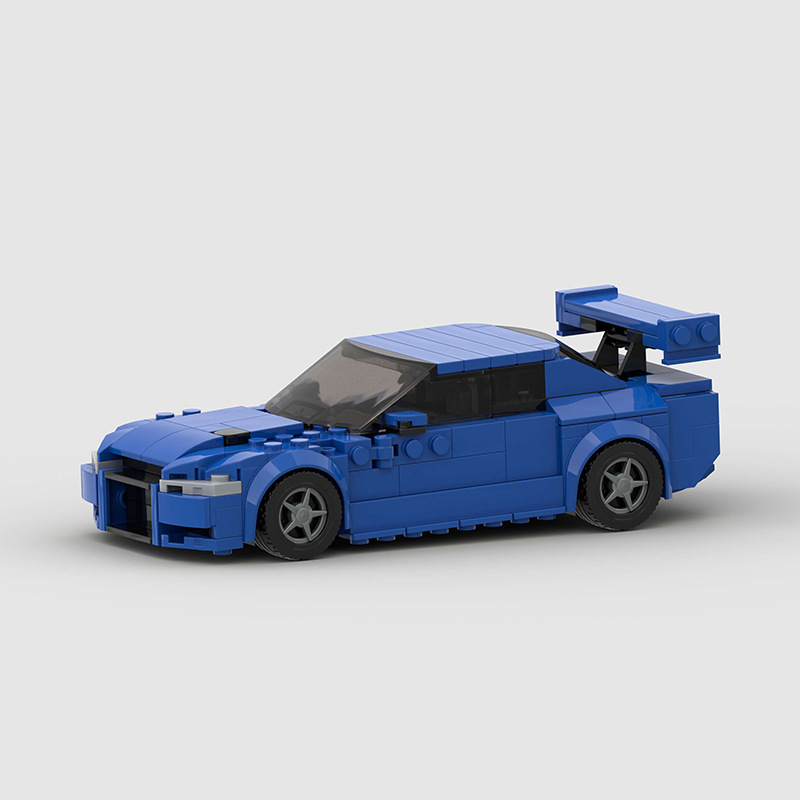 Compatible with Lego Small-Piece Racing Car R34Moc Building Blocks DIY Educational Toy Model Assembly Export Wholesale