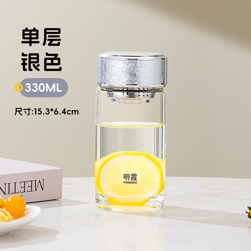 Mingxia 二重層ガラスオフィスホームウォーターカップ透明ティーカップ高ホウケイ酸ティーカップ卸売カスタマイズ|undefined