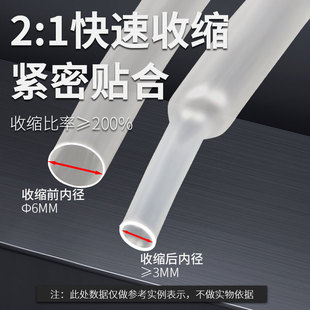 Transparent Heat Shrink Tube Ring Eye Leg Protective Sleeve Data Cable Insulating Sleeve Wire Waterproof Transparent