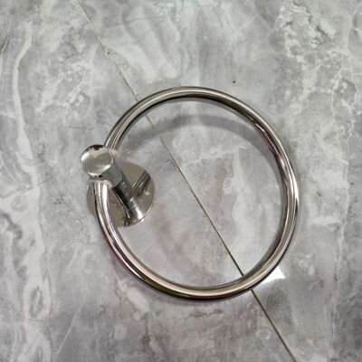 跨境免打孔毛巾架不锈钢毛巾环浴室毛巾杆卫生间挂件壁挂置物架|ru