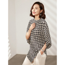 三宅褶皱夏季不规则套头褶皱上衣优雅高档T恤大牌同款气质上衣女