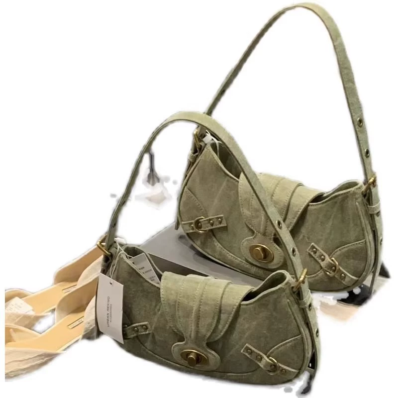 Плечная сумка (underarm) ArmyGreen, летняя сумка через плечо, компактный универсальный шоппер 15,8×7,0×7,19 см