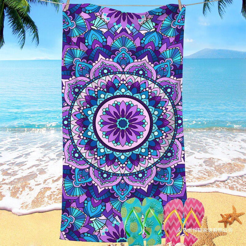 Cross-Border New Tiger Beach Towel Microfiber Square Towel Absorbent Bath Towel Quick-Drying Sun Protection Shawl Digital Printing