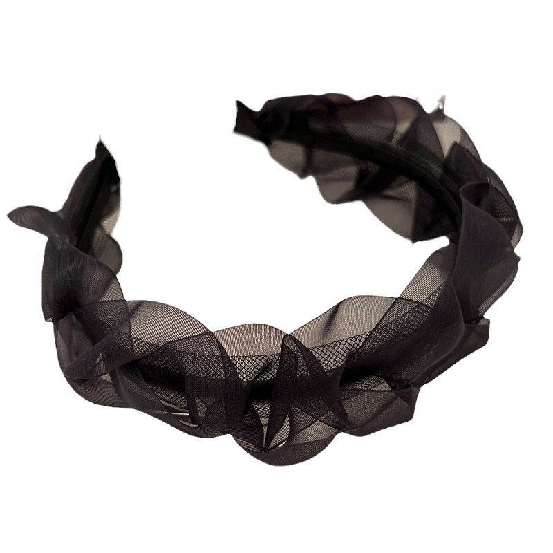 Corea del Sur Dongdaemun primavera nueva super super super malla banda de cabello para las mujeres en línea 2022 nueva sensación de tocado tarjeta de cabello