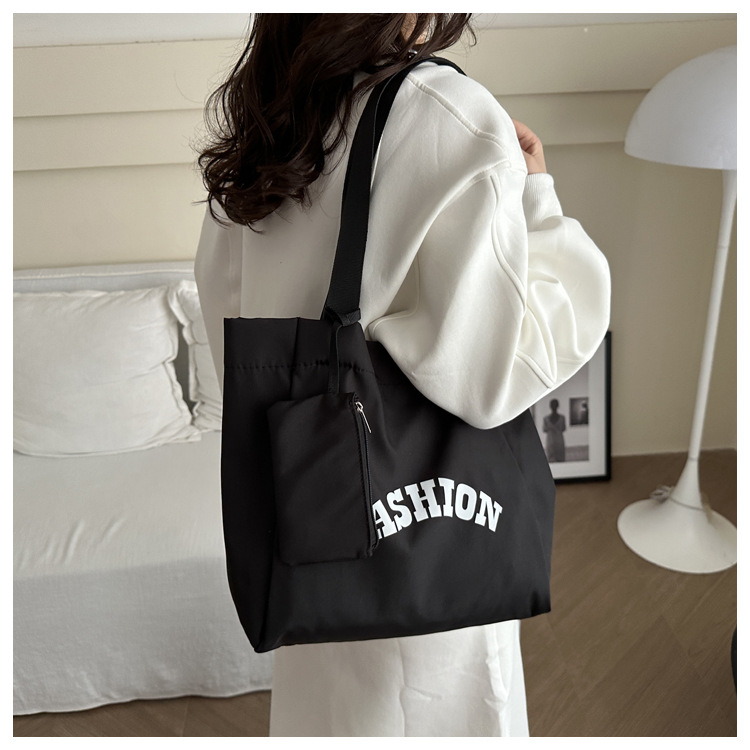 95g Weight Polyester Lining Material Magnetic Buckle Closure Type Double Shoulder Straps Strap Type Canvas Bag Bags Type Daily Occasion Oxford Cloth Material Women's Backpack Backpack Letter Pattern All Seasons Season Women's Gender Basic Style Square Shape Women's Basic Letter Oxford Cloth Shopping Bags 6