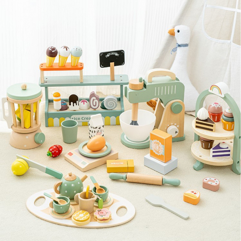 Nuevo exprimidor de juegos de madera para niños, máquina de jugos para niños, interacción entre padres e hijos, juguetes para compartir para bebés, jardín de infantes