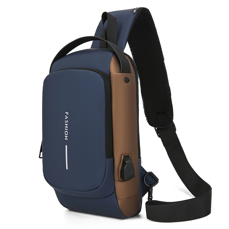 Nuevo bolso de moda para hombres bolso de pecho bolso de bloqueo de contraseña bolso de motocicleta de gran capacidad bolso de hombro antirrobo bolso deportivo