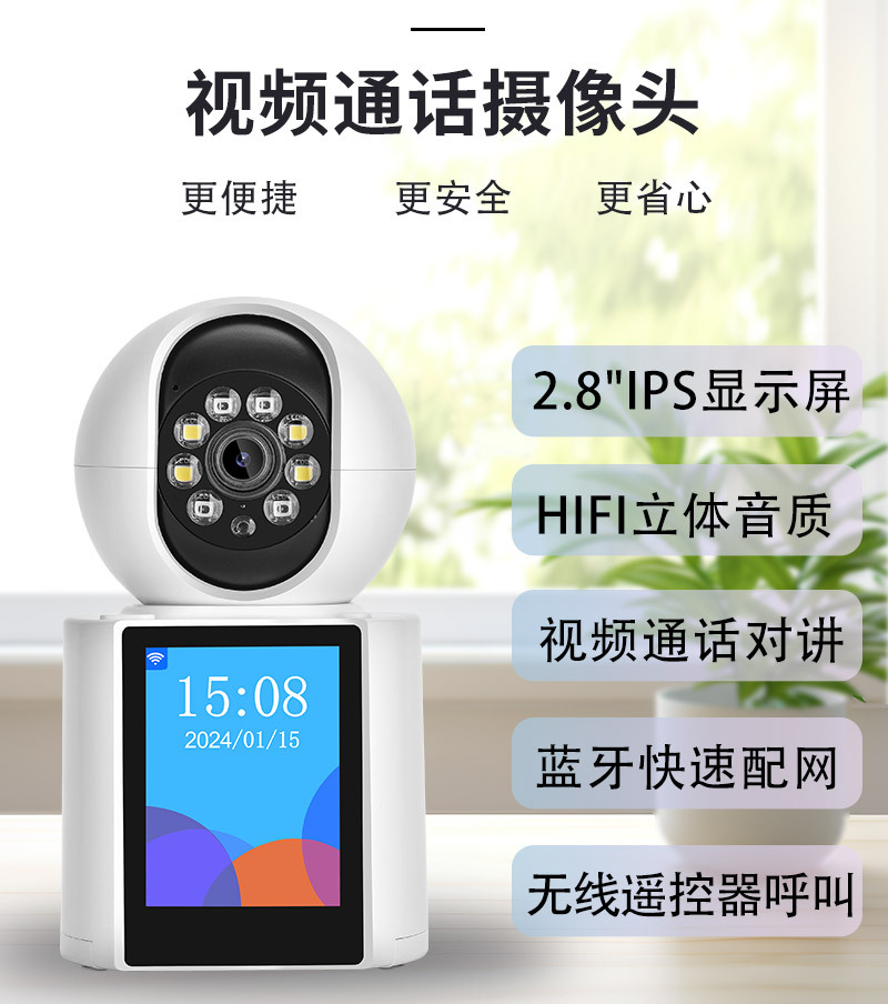 Smart camera two-way video call, alarm system