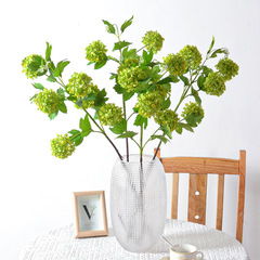 Snowball flower European and American style simulated snowball flower white green high-quality living room model room decoration furnishings artificial flowers