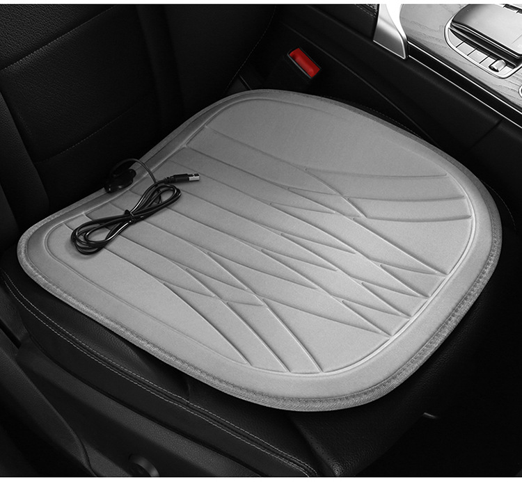 Car Heated Seat Cushion 12V with Backrest Electric Heating Car Seat Cover Autumn and Winter Warm Car Heated Seat Cushion