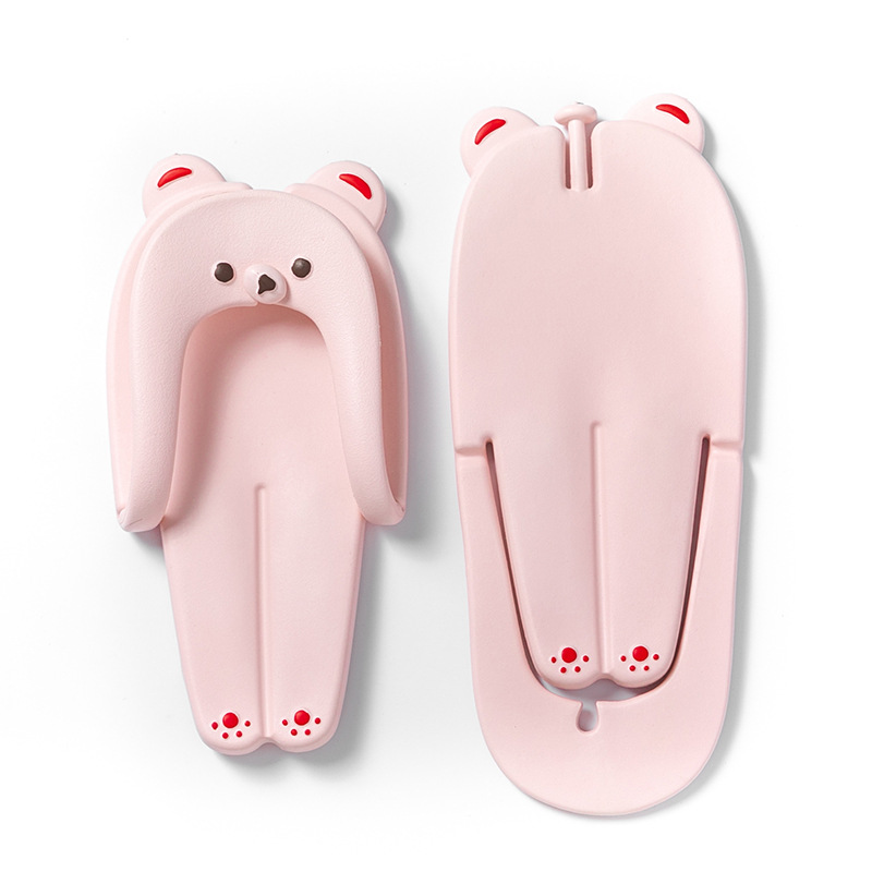 Bear-shaped Foldable Slippers For Women Non-slip Beach Flip-flops_voghion.com