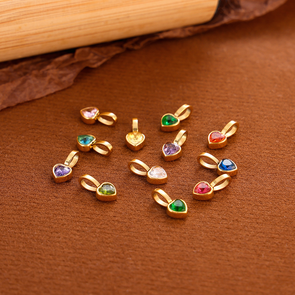 15g Weight Pendant, Chain Jewelry Making Type 12*6mm, 45cm Jewelry Making Size Zircon Inlay Material DIY Jewelry Accessories Classification 1 Piece Quantity 304 Stainless Steel Material Heart Shape Pattern Plating Design Basic, Modern Style, Simple Style Style 1 Piece 12*6mm 45cm 304 Stainless Steel Zircon Heart Shape Pendant Chain 1