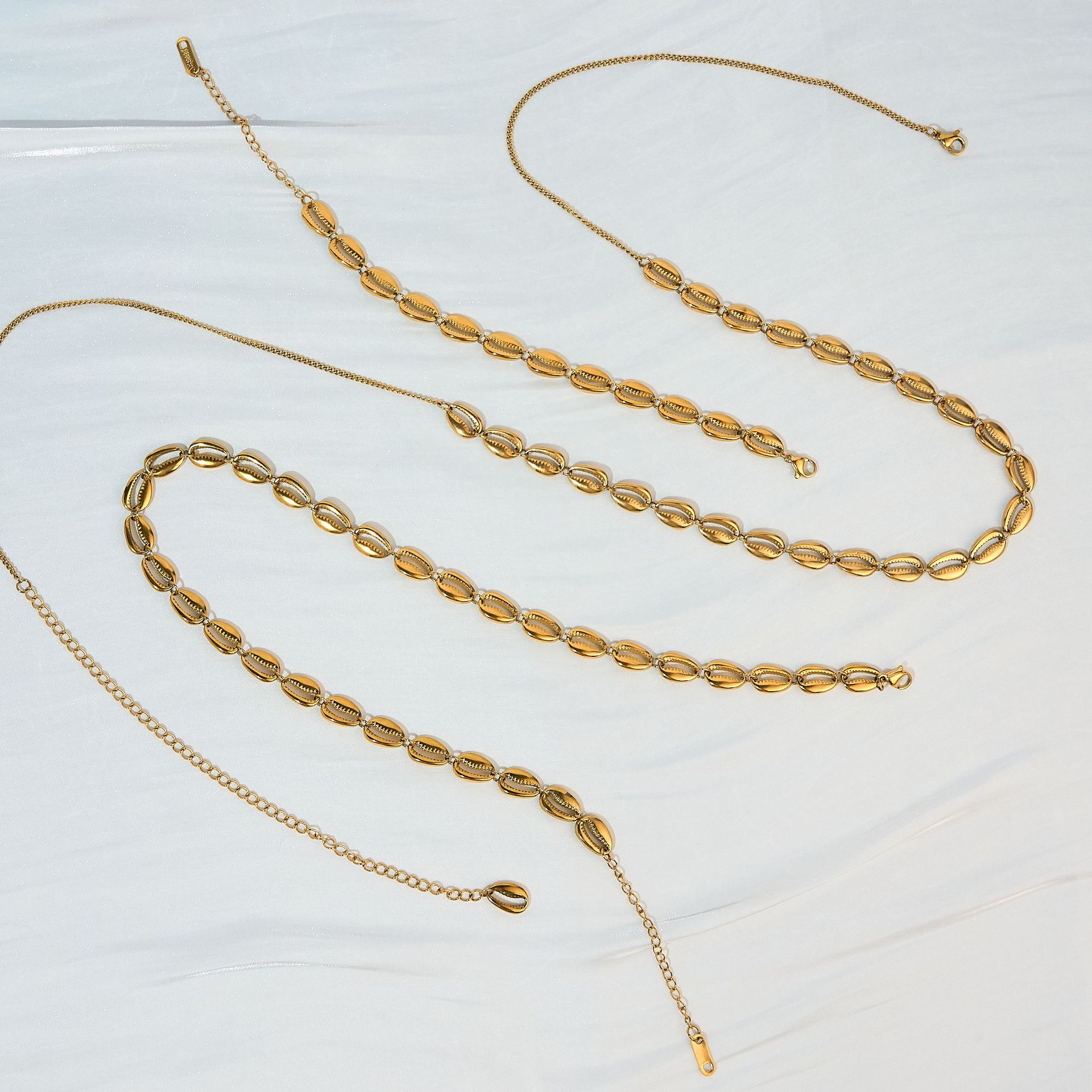 Titanium Steel Material Wholesale Jewelry IG Style Simple Style Geometric Titanium Steel Jewelry Set