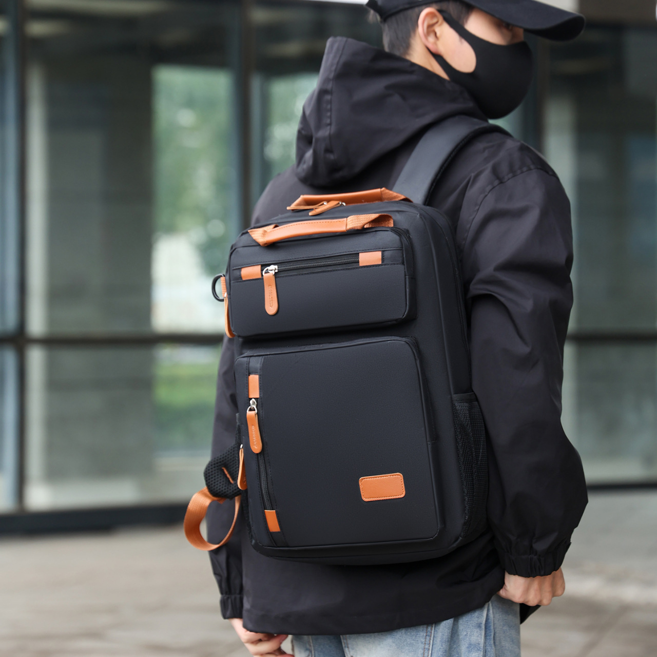Men's Business Laptop Backpack Simple Elegant Large Capacity_voghion.com