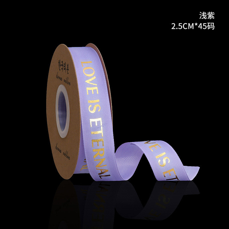 1cm inglés cinta flor tienda ramo de embalaje arco material al por mayor sólo para usted flor embalaje Cinta de Oro