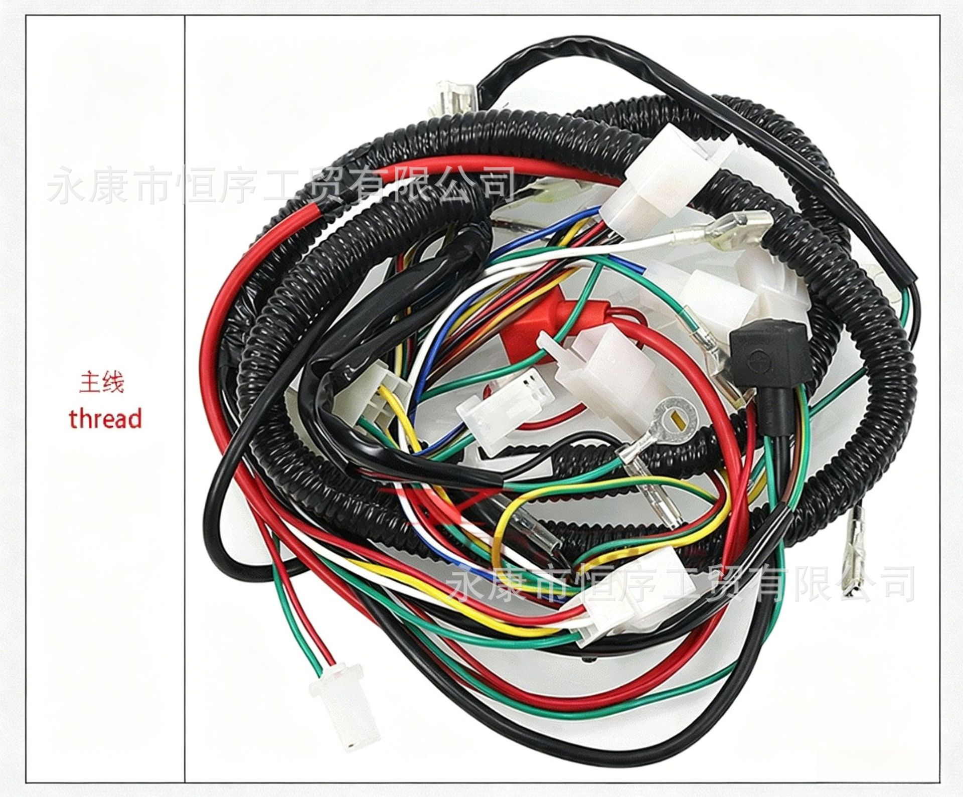Atv Beach Vehicle Accessories Electrical Components Wiring Harness Coil Function Switch Cg125-250Cc Complete Vehicle Wiring Assembly