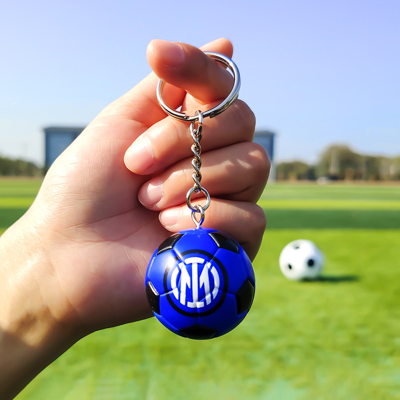 Mini pequeño colgante de fútbol llavero colgante Real Madrid Copa del Mundo regalo de cumpleaños para fanáticos varones