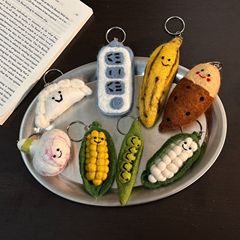 ウールフェルトの完成品ストラップ高颜値野菜のキーホルダー部品ストラップiu系バッグアクセサリーアクセサリープレゼント