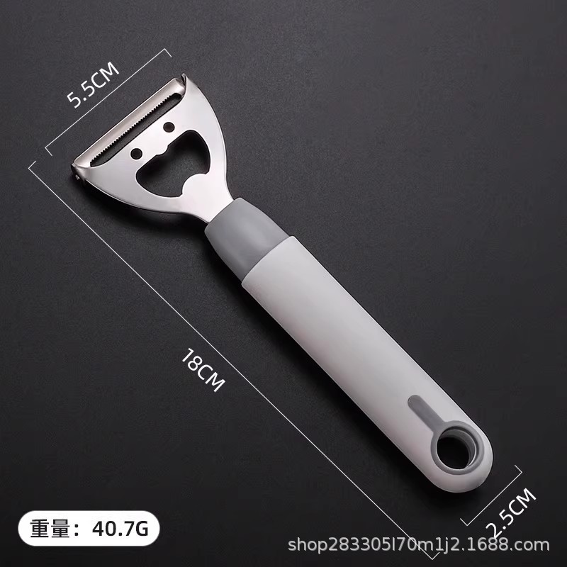 Cuchillo para pelar frutas y verduras de acero inoxidable Artefacto para pelar papas Manzana Cepilladora de melón Fruta de cocina raspador multifuncional para el hogar