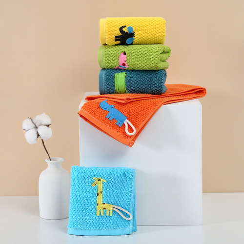 Cotton Towel Baby Child Adult Small Towel Facial Wipes Soft Absorbent Facial Towel Kindergarten Cartoon Children's Towel 