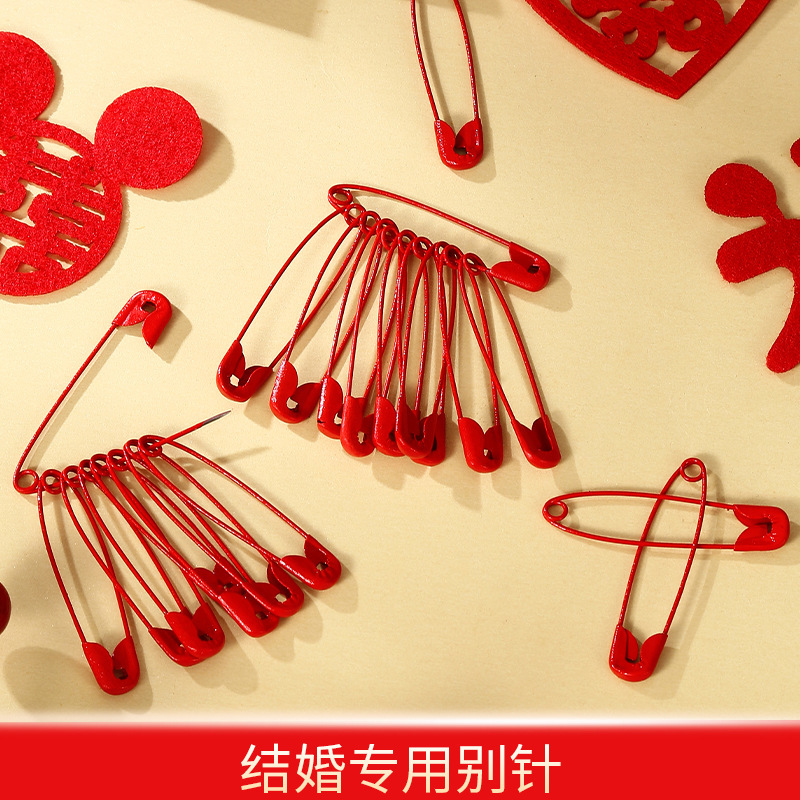 Wedding Big Red Pin Bridal Dowry Wedding Special Pin Corsage Bag Pin Safety Fixing Supplies Wedding Big Red Pin Bridal Dowry Wedding Special Pin Corsage Bag Pin Safety Fixing Supplies