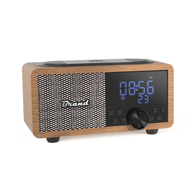 FM-Radio aus Holz, kabellos aufladbarer Bluetooth-Lautsprecher_voghion.com