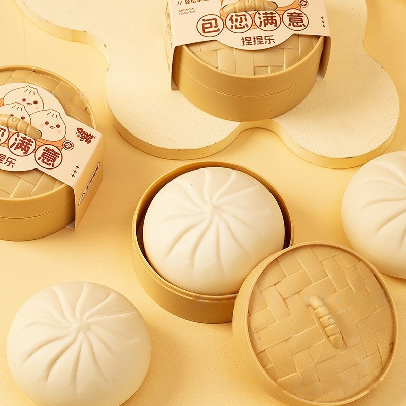 Creativo de descompresión de bolos de pan descompresión artefacto de bolos de pan grande pellizco simulación de música pellizco pequeño paquete de jaula de rebote lento tienda de venta caliente