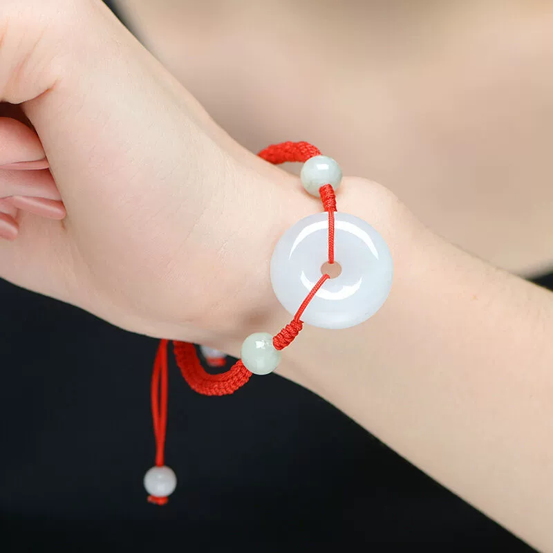 Популярный браслет из нефритовых бусин, нефритовый браслет с ледяным дном, защитная пряжка, женский светло-зеленый нефритовый браслет, нефритовый браслет