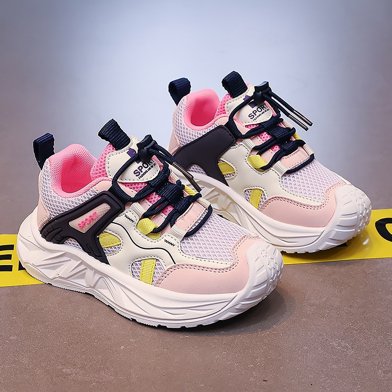 Mädchen-Sneaker im Frühlingsstil, weiche Sohle, Dad-Schuhe, Freizeitschuhe für Mädchen und größere Kinder_voghion.com