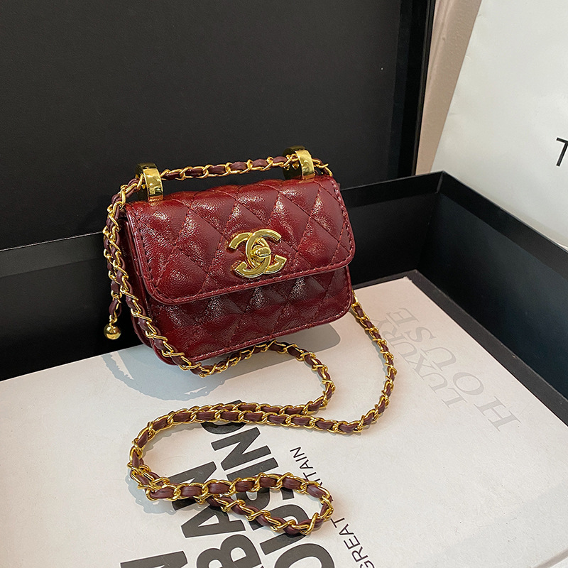 感斜めショルダーバッグ小香風チェーンバッグ百掛け小金球ミニショルダーバッグCrossbody bags|undefined