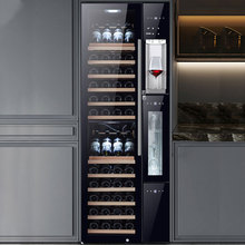 拉普蒂尼多功能超薄恆溫紅酒組合櫃豪宅嵌入式紅酒冷藏櫃冰吧廠家