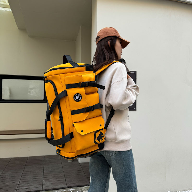 旅行包女大容量风布旅游包运动健身包干湿分离男款学生住校行李包|undefined