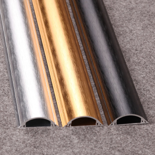 Stainless Steel Wire Trough Surface-Mounted Curved Aluminum Alloy Anti-Step Ground Wire Trough Floor Trough Wiring Trough Open Wire Ground Wiring Trough
