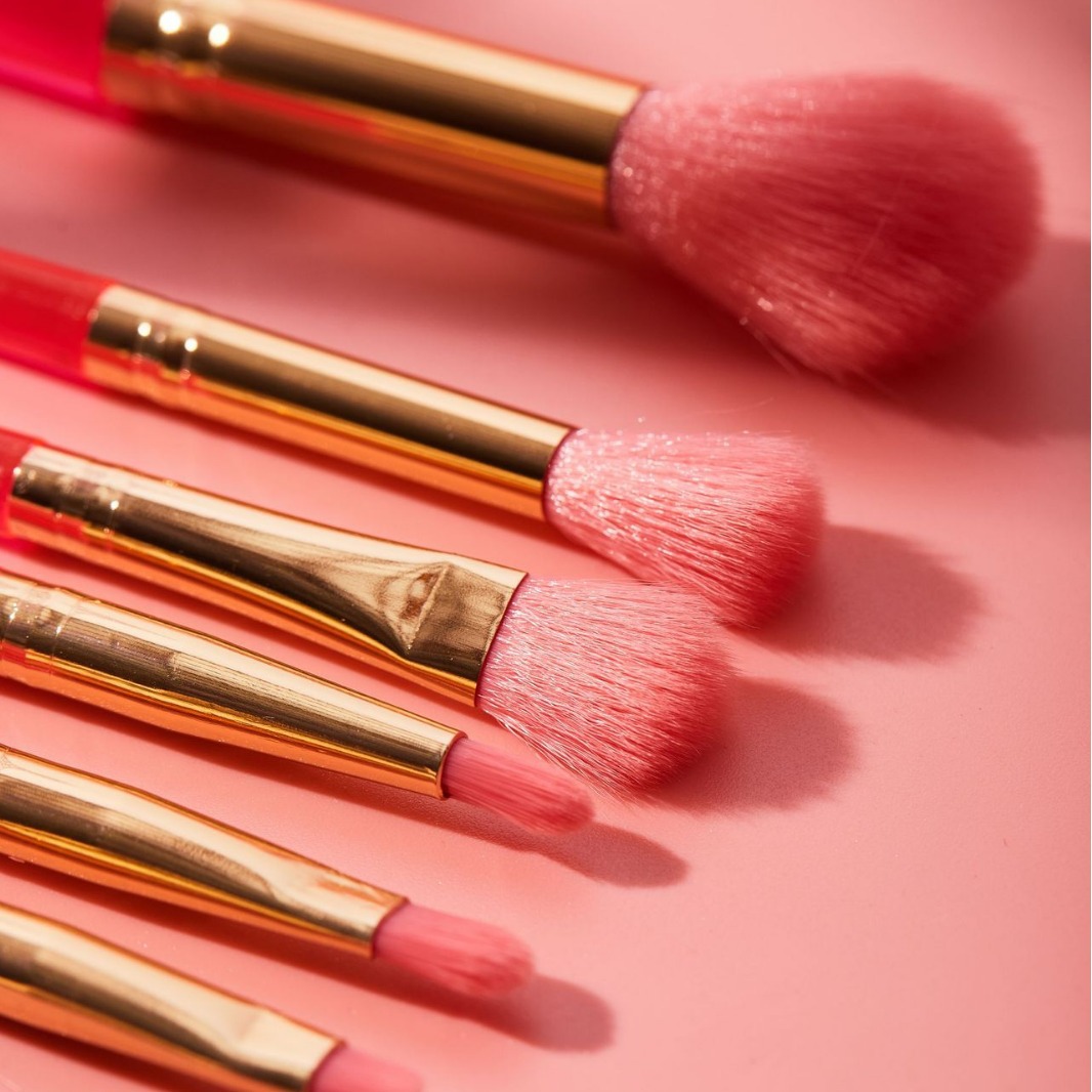 9-teiliges Make-up-pinselset Mit Transparenten Griffen_voghion.com