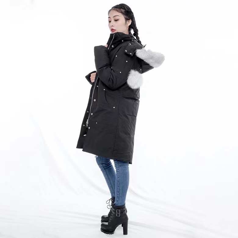 01 여성용 블랙 화이트 퍼