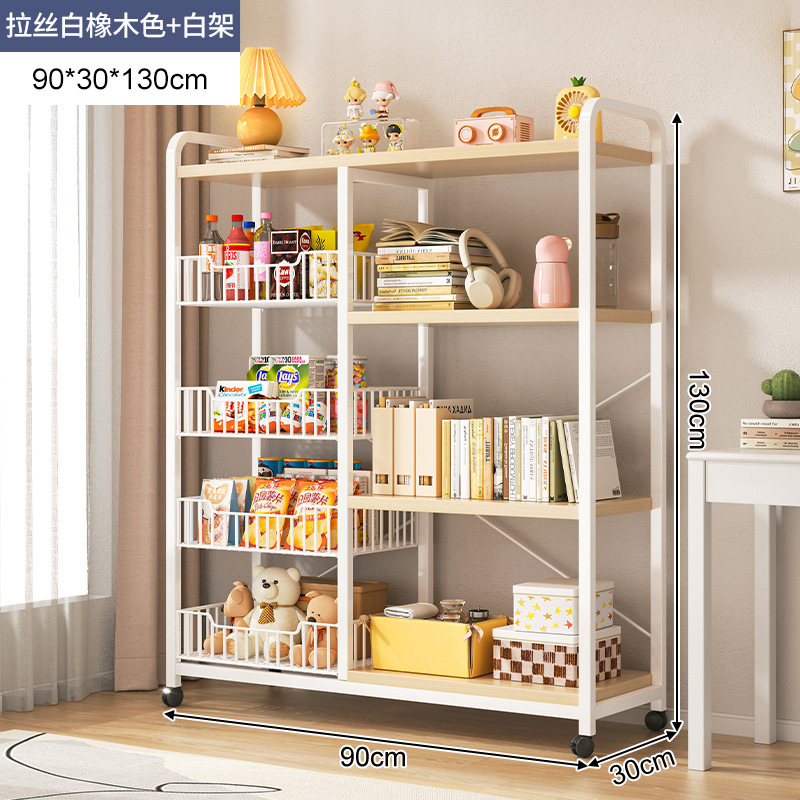 Estantería estante de piso gabinete de libros para niños escritorio en casa simple sala de estar de madera maciza Almacenamiento de libros de múltiples capas