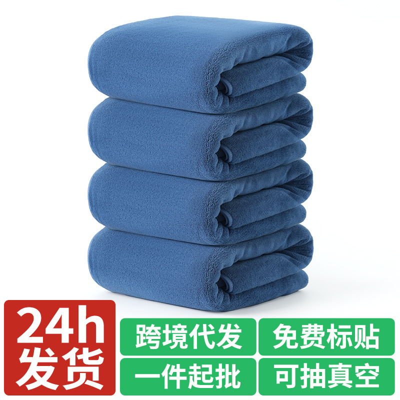 Foreign trade cross-border coral velvet towel wholesale thick 300g ㎡ absorbent soft quick-drying cute gift embroidery LOGO