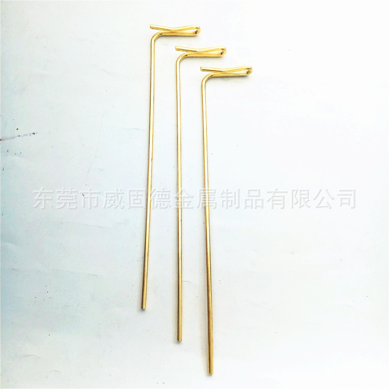 厂家加工倒挂香插 金属线香香夹 开槽香夹  黄铜香架 黄铜棒折弯