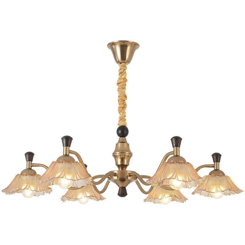 Lámpara de vela vintage americana lámpara de sala de estar lámpara principal atmósfera dormitorio comedor estilo francés medieval villa escalera lámpara