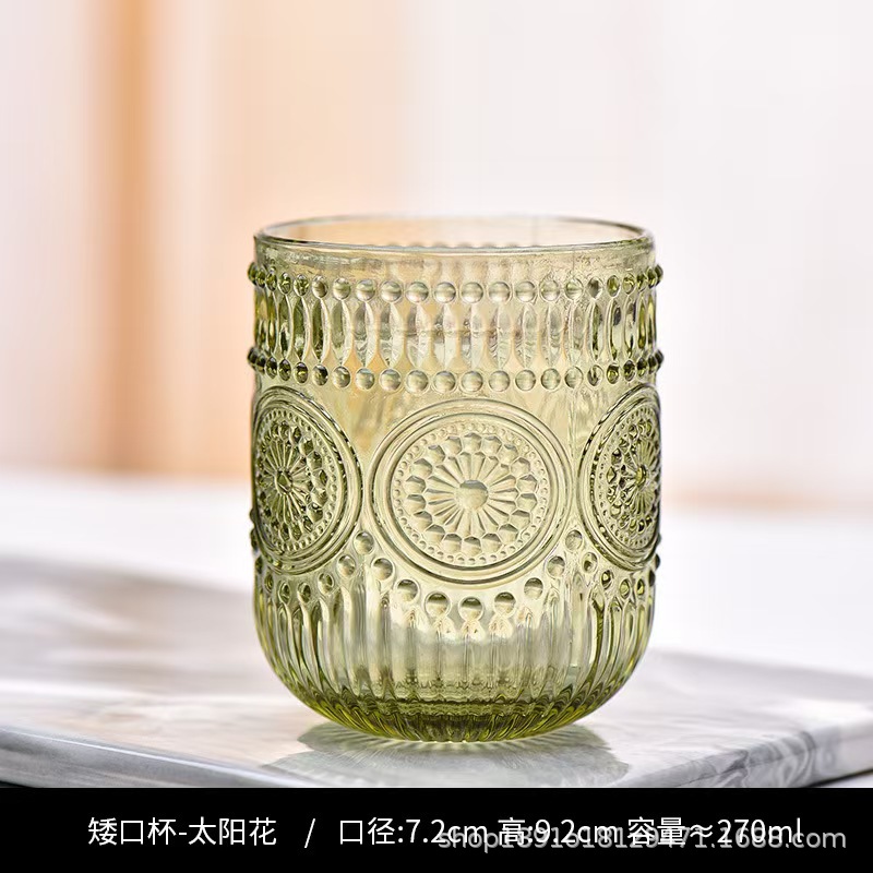 Nuevo retrógrado tallado alto taza de agua taza de vino taza de bebida creativa elegante casa hotel café utensilios de vino
