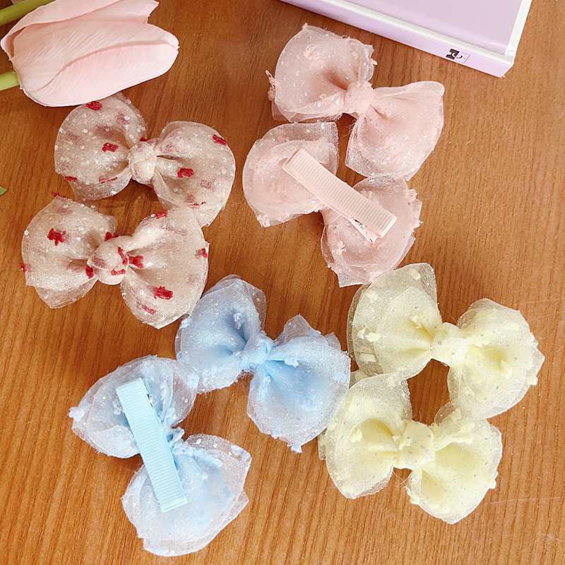 Corea del Sur accesorios para el cabello niñas arco accesorios para el cabello dorado hilo princesa bebé pequeño tamaño horquilla niños lindos horquilla