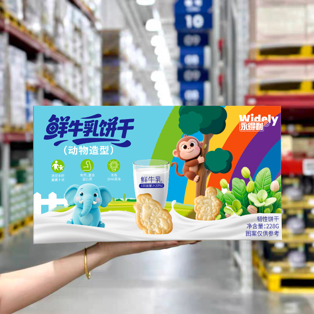 Fresh Milk Biscuits, Animal-Shaped Milk-Flavored Kidsren's and Baby's Healthy Snacks, Snacks and Snacks Wholesale