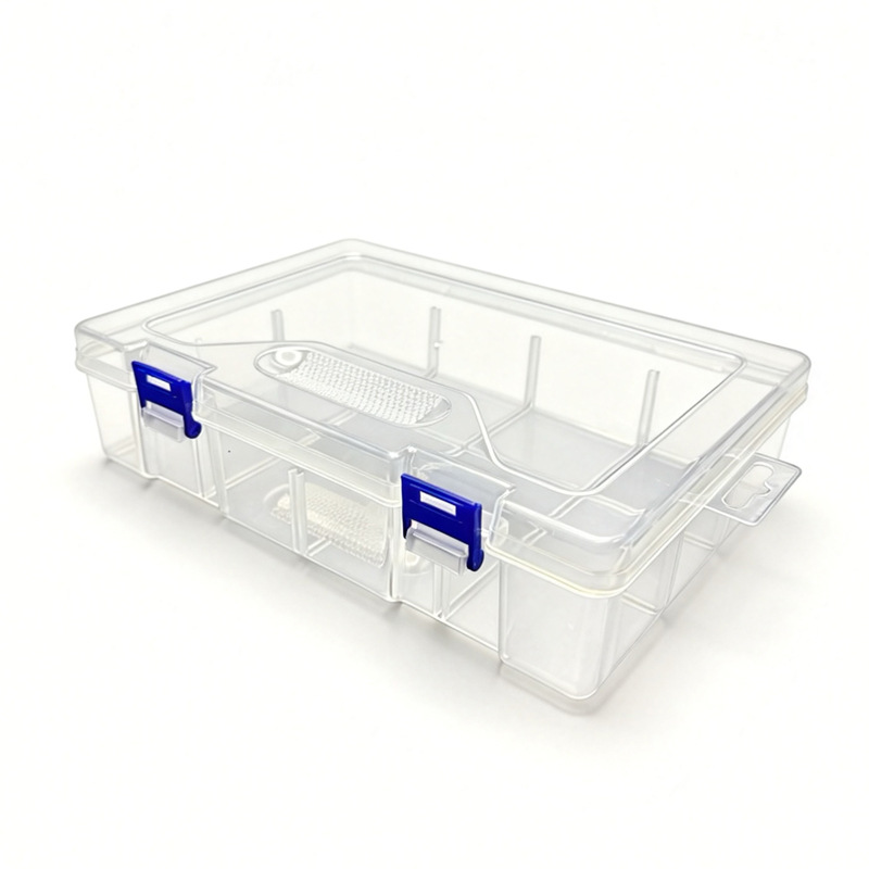 [Caja Vacía Modelo 907] Caja de Plástico PP Transparente, Rectangular, para Componentes, Caja de Almacenamiento de Herramientas