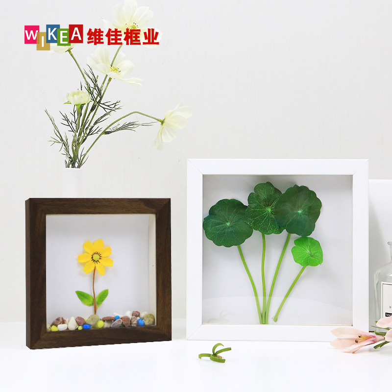 立體中空相框掛牆蝴蝶標本作品獎牌裝裱畫框衍紙玫瑰乾花 diy