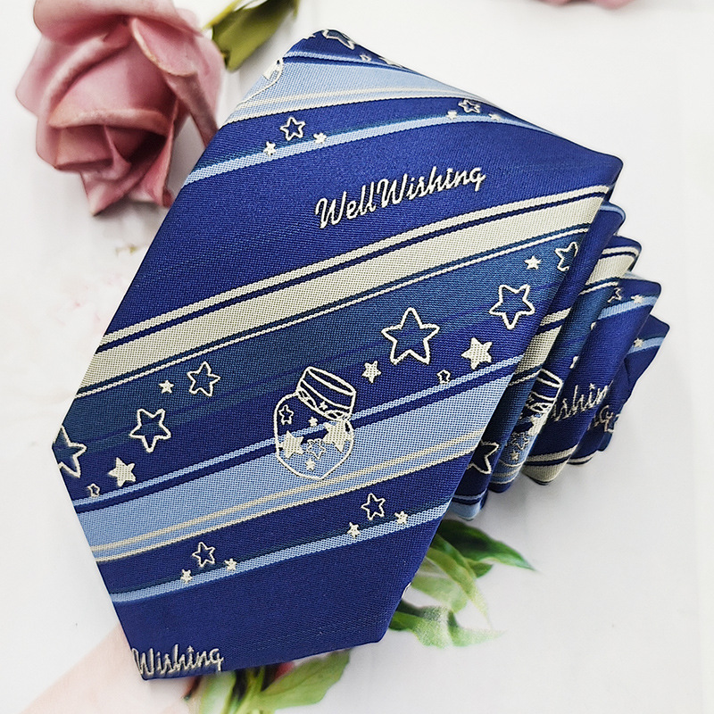 Corbata personalizada, dibujos, muestras, procesamiento personalizado, LOGOTIPO, corbata de seda de poliéster jacquard teñida en hilo, muestra de mano